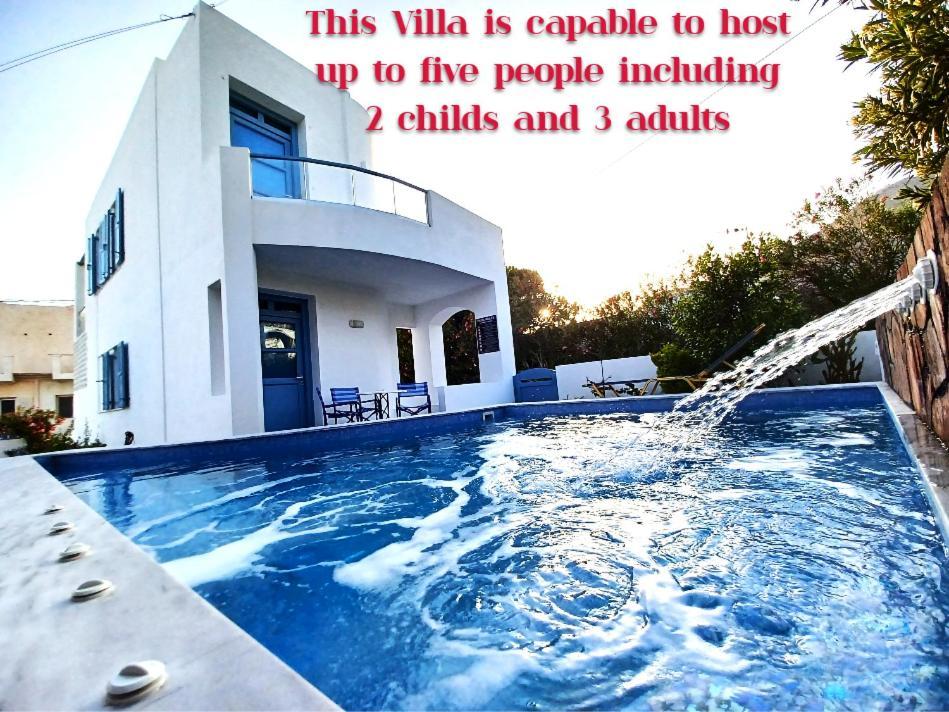 Located By The Sea One Beachfront Private Captain Lazaros Pool Villa With Loft In 750Sqm Spacious Private Plot-Jacuzzi-Sunrelax-Furnished Terace-Gazebo-Private Parking,Sleep 3 Adults And 2 Children, Just Steps From The Black Beach-Seaview Perissa  Exterior foto