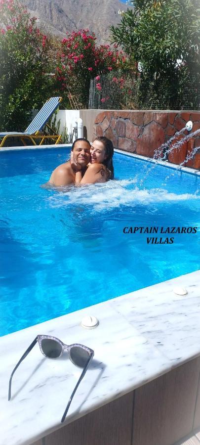 Located By The Sea One Beachfront Private Captain Lazaros Pool Villa With Loft In 750Sqm Spacious Private Plot-Jacuzzi-Sunrelax-Furnished Terace-Gazebo-Private Parking,Sleep 3 Adults And 2 Children, Just Steps From The Black Beach-Seaview Perissa  Exterior foto