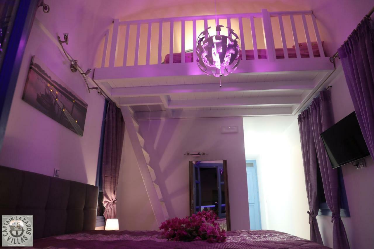 Located By The Sea One Beachfront Private Captain Lazaros Pool Villa With Loft In 750Sqm Spacious Private Plot-Jacuzzi-Sunrelax-Furnished Terace-Gazebo-Private Parking,Sleep 3 Adults And 2 Children, Just Steps From The Black Beach-Seaview Perissa  Exterior foto